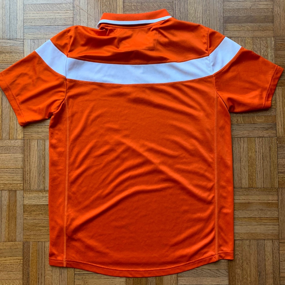Men's Adidas Climalite Orange White Polo, Large L - Picture 5 of 5